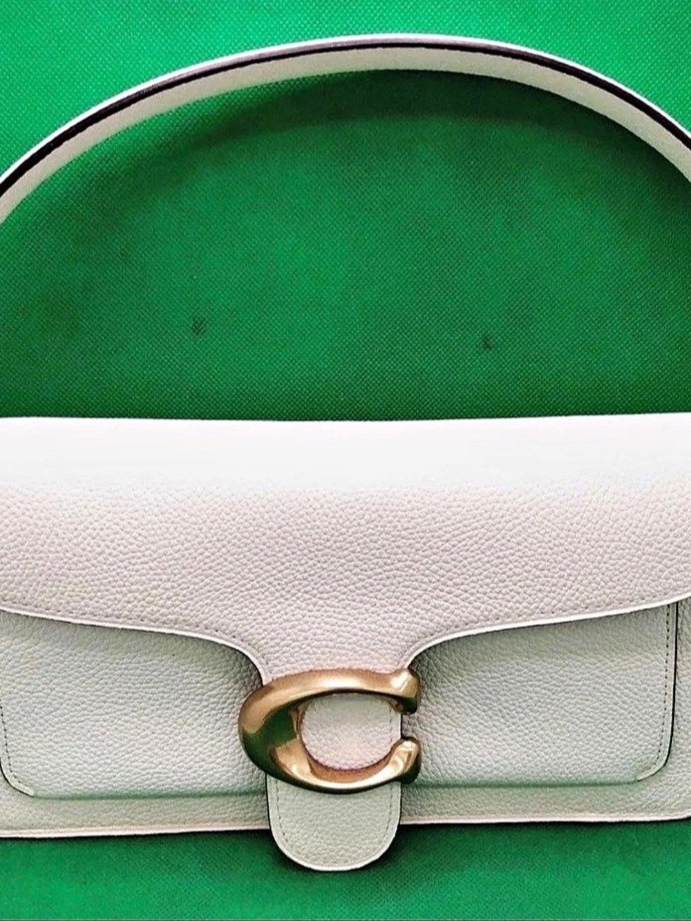 Coach Tabby Shoulder Bag 26 in White & Brown